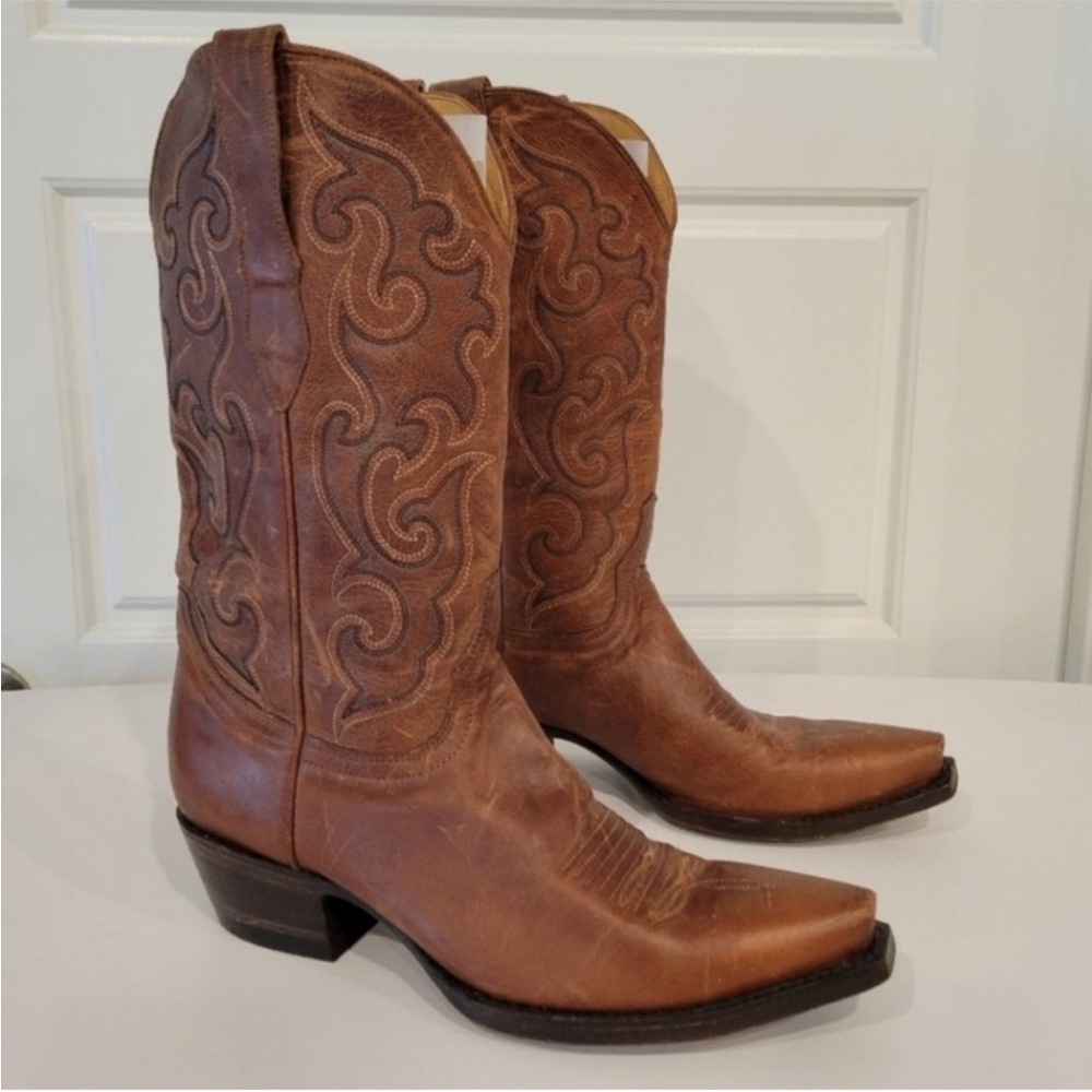 Brown Leather Cowgirl boots